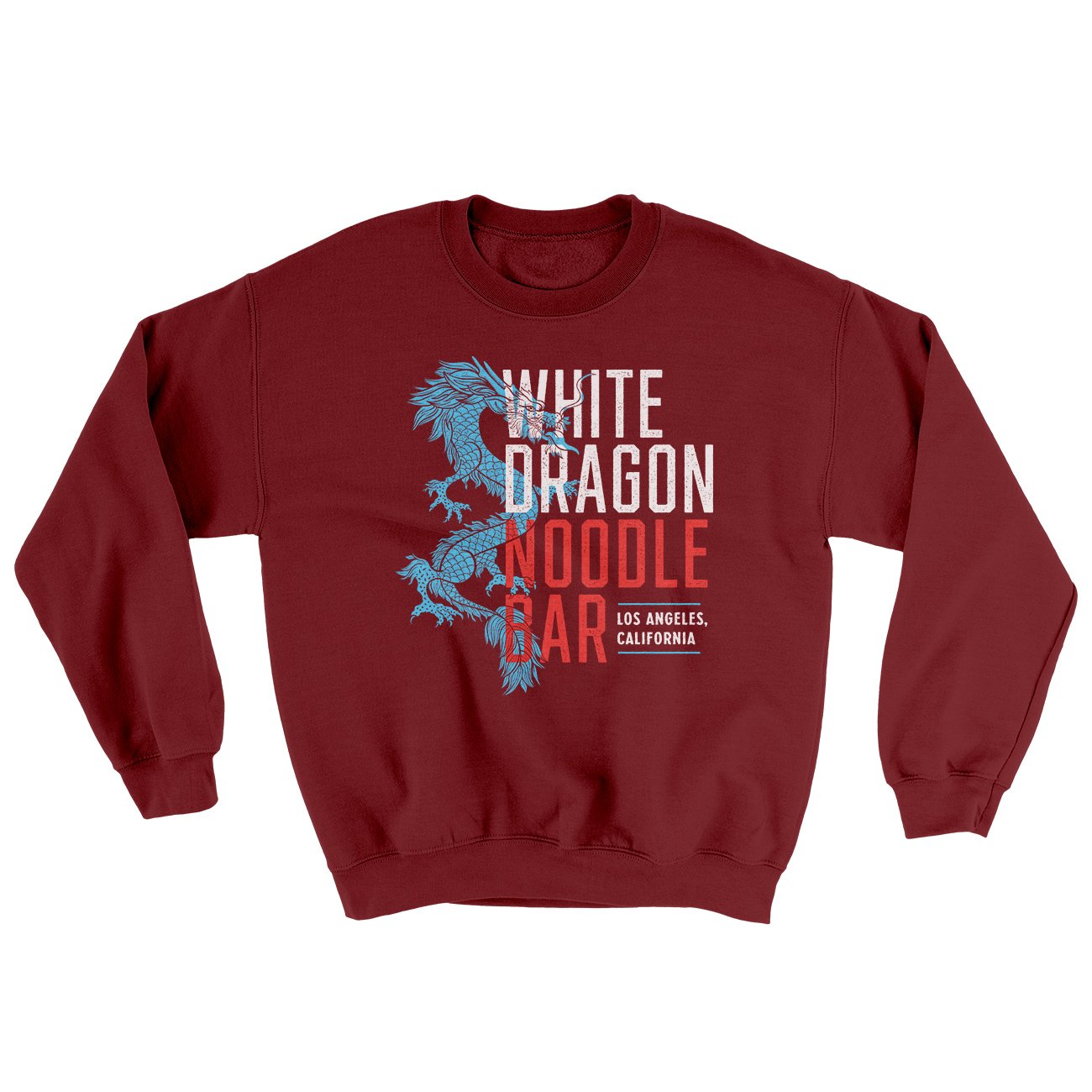 White Dragon Noodle Bar Ugly Sweater | Funny Shirt from Famous In Real Life