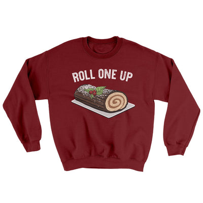 Roll One Up Ugly Sweater Garnet | Funny Shirt from Famous In Real Life