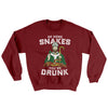 Go Home Snakes You're Drunk Ugly Sweater Garnet | Funny Shirt from Famous In Real Life