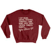 You Name It Ugly Sweater Garnet | Funny Shirt from Famous In Real Life