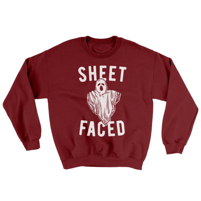 Sheet Faced Ugly Sweater Garnet | Funny Shirt from Famous In Real Life