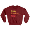 Run, Turkey, Nap Ugly Sweater Garnet | Funny Shirt from Famous In Real Life