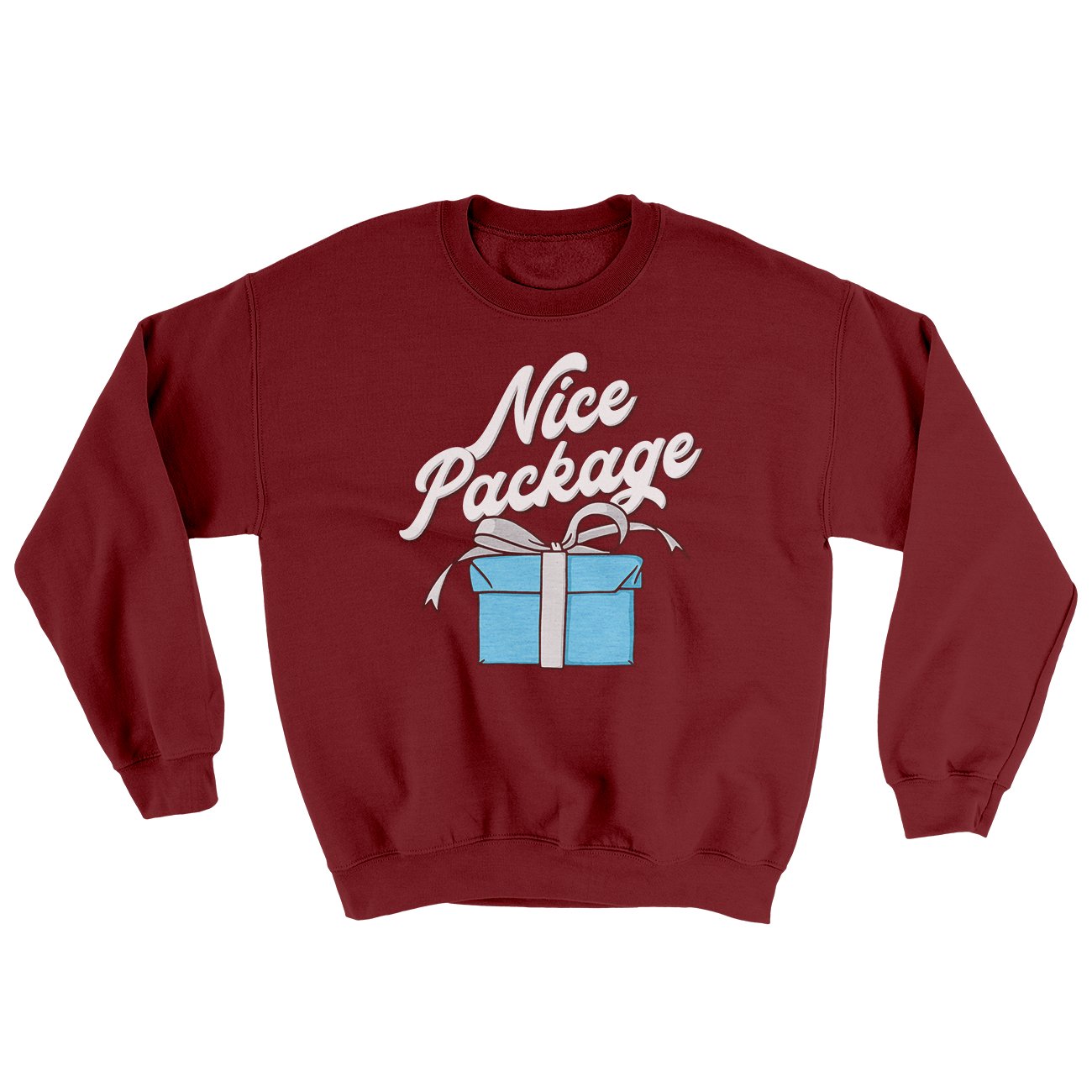 Nice Package Ugly Sweater Garnet | Funny Shirt from Famous In Real Life