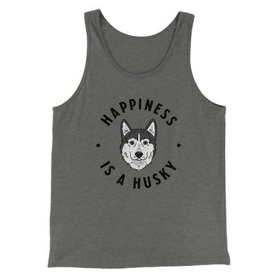 Happiness Is A Husky Men/Unisex Tank Top Athletic Heather | Funny Shirt from Famous In Real Life