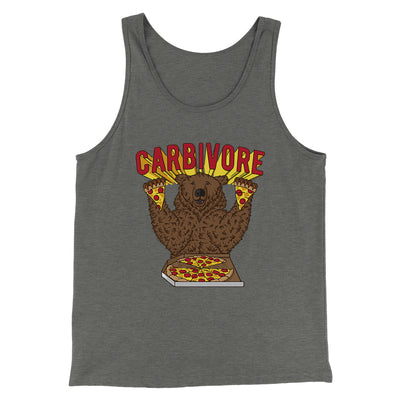 Carbivore Funny Men/Unisex Tank Top Athletic Heather | Funny Shirt from Famous In Real Life