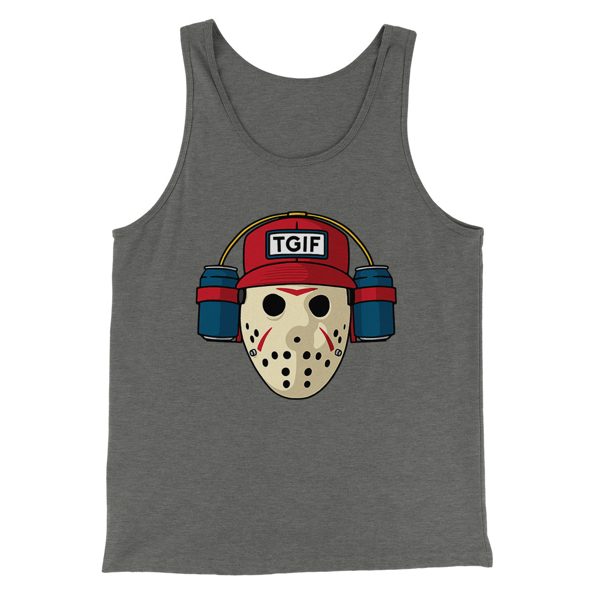TGIF Jason Men/Unisex Tank Top Athletic Heather | Funny Shirt from Famous In Real Life