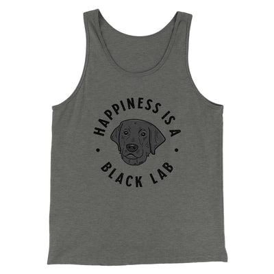 Happiness Is A Black Lab Men/Unisex Tank Top Athletic Heather | Funny Shirt from Famous In Real Life