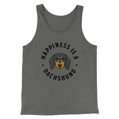Happiness Is A Dachshund Men/Unisex Tank Top Athletic Heather | Funny Shirt from Famous In Real Life