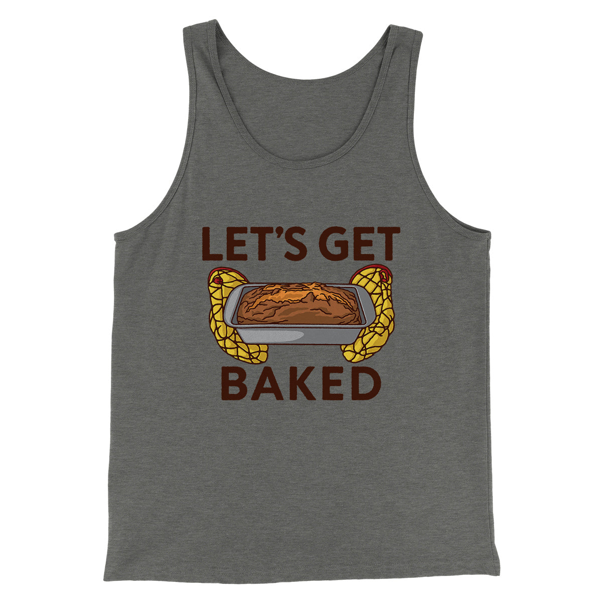 Let's Get Baked Men/Unisex Tank Top Athletic Heather | Funny Shirt from Famous In Real Life