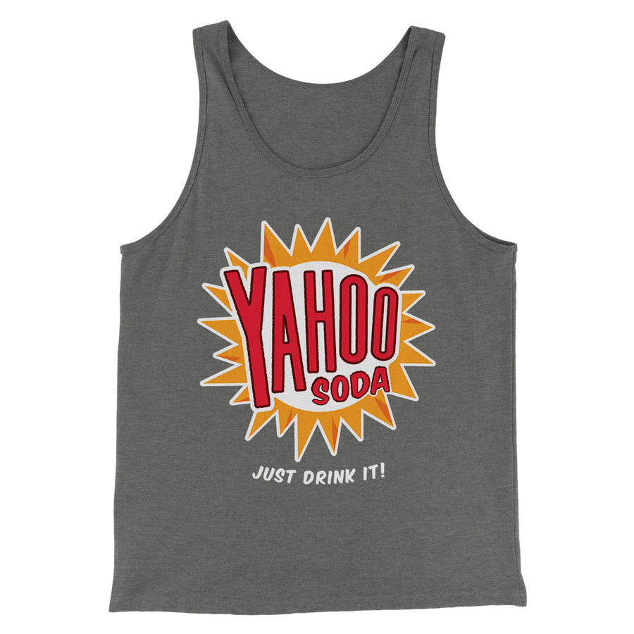 Yahoo Soda Men/Unisex Tank Top Deep Heather/Red | Funny Shirt from Famous In Real Life