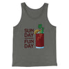 Sunday Funday Men/Unisex Tank Top Athletic Heather | Funny Shirt from Famous In Real Life