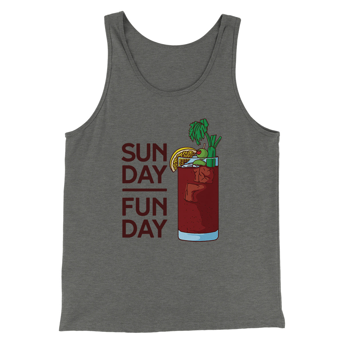 Sunday Funday Men/Unisex Tank Top | Funny Shirt from Famous In Real Life