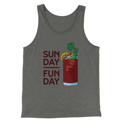 Sunday Funday Men/Unisex Tank Top Athletic Heather | Funny Shirt from Famous In Real Life