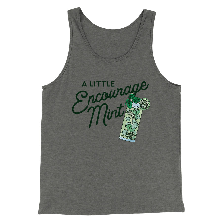 A Little Encourage-Mint Men/Unisex Tank Top Athletic Heather | Funny Shirt from Famous In Real Life