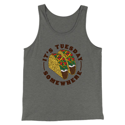It's Tuesday Somewhere Men/Unisex Tank Top Athletic Heather | Funny Shirt from Famous In Real Life
