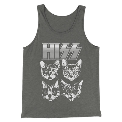 Hiss Men/Unisex Tank Top Deep Heather/Black | Funny Shirt from Famous In Real Life