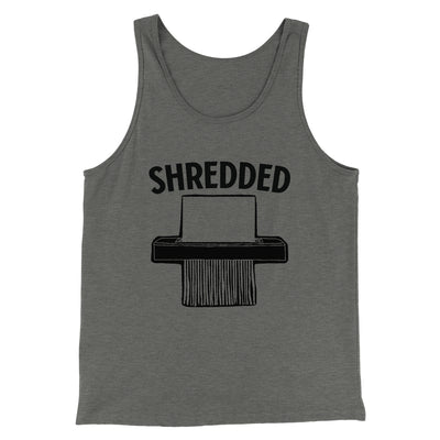Shredded Funny Men/Unisex Tank Top Athletic Heather | Funny Shirt from Famous In Real Life