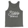 Very Stable Genius Men/Unisex Tank Top Deep Heather/Black | Funny Shirt from Famous In Real Life