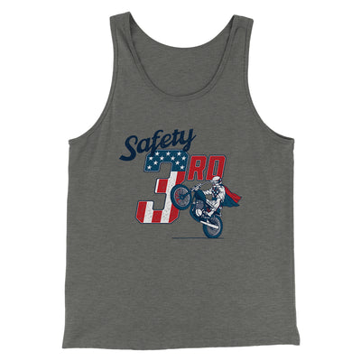 Safety 3rd Men/Unisex Tank Athletic Heather | Funny Shirt from Famous In Real Life