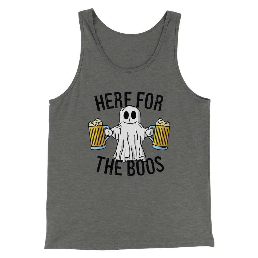 Here for the Boos Men/Unisex Tank Top Athletic Heather | Funny Shirt from Famous In Real Life