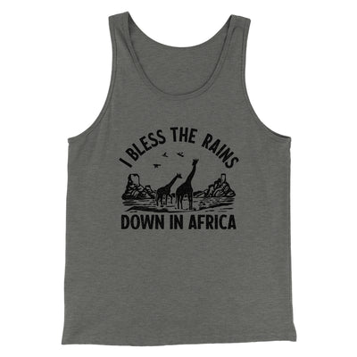 I Bless The Rains Down In Africa Men/Unisex Tank Athletic Heather | Funny Shirt from Famous In Real Life