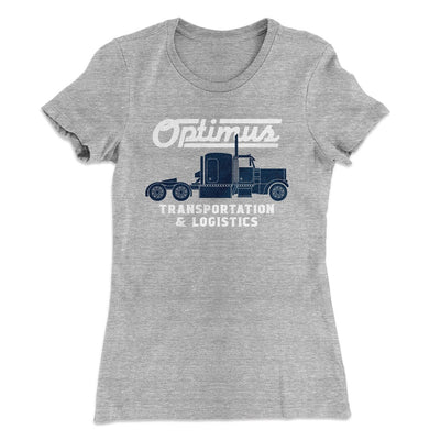 Optimus Transportation Women's T-Shirt Heather Gray | Funny Shirt from Famous In Real Life