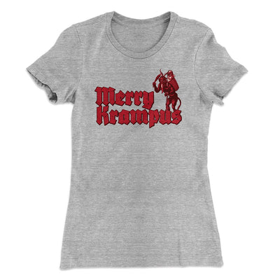 Merry Krampus Women's T-Shirt Heather Gray | Funny Shirt from Famous In Real Life