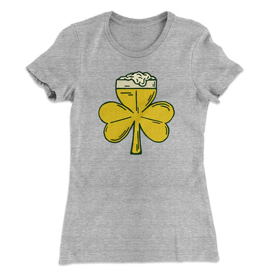 Beer Shamrock Women's T-Shirt Heather Grey | Funny Shirt from Famous In Real Life