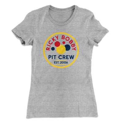 Ricky Bobby Pit Crew Women's T-Shirt Heather Grey | Funny Shirt from Famous In Real Life