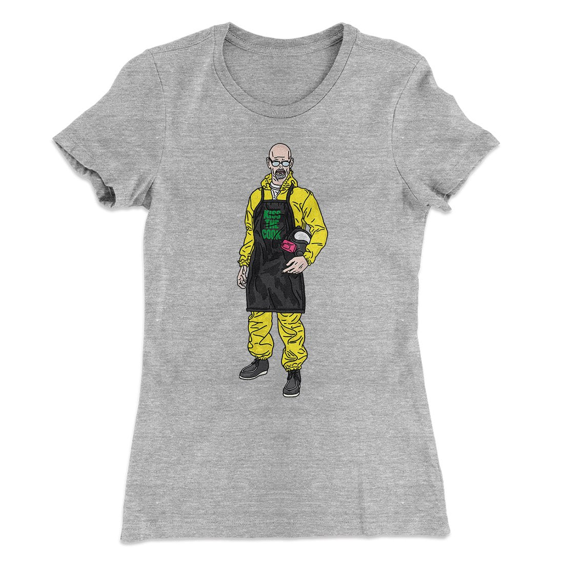 Kiss The Cook Women's T-Shirt Heather Grey | Funny Shirt from Famous In Real Life