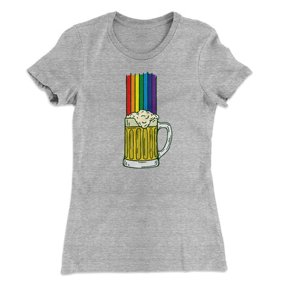 Beer Rainbow Women's T-Shirt Heather Grey | Funny Shirt from Famous In Real Life