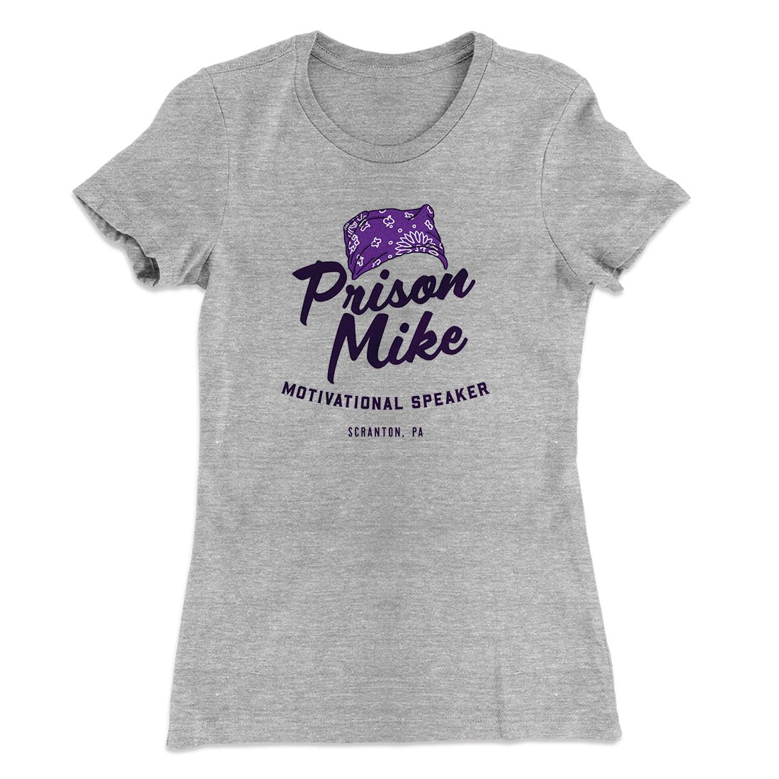 Prison Mike Women's T-Shirt Heather Gray | Funny Shirt from Famous In Real Life