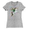 Leprechaun Unicorn Jockey Women's T-Shirt Heather Grey | Funny Shirt from Famous In Real Life