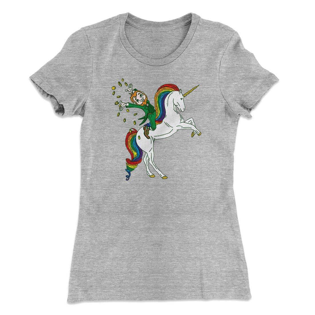 Leprechaun Unicorn Jockey Women's T-Shirt | Funny Shirt from Famous In Real Life