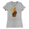 Peace Sign Hand Turkey Women's T-Shirt Heather Grey | Funny Shirt from Famous In Real Life