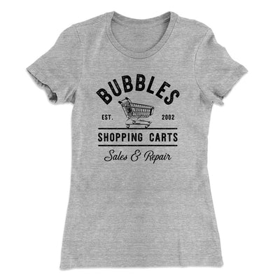 Bubbles Shopping Carts Women's T-Shirt Heather Gray | Funny Shirt from Famous In Real Life