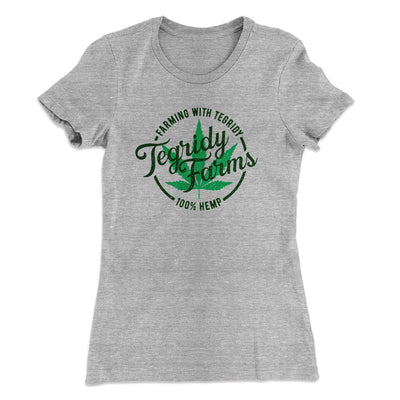 Tegridy Farms Women's T-Shirt Heather Grey | Funny Shirt from Famous In Real Life