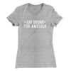 Day Drunk For America Women's T-Shirt Heather Grey | Funny Shirt from Famous In Real Life