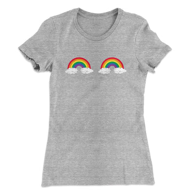 Rainbow Bra Women's T-Shirt Heather Grey | Funny Shirt from Famous In Real Life