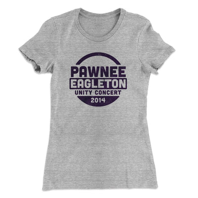 Pawnee Eagleton Unity Concert Women's T-Shirt Heather Gray | Funny Shirt from Famous In Real Life