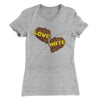 Love Hate Women's T-Shirt Heather Gray | Funny Shirt from Famous In Real Life