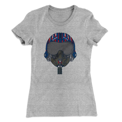 Maverick Helmet Women's T-Shirt Heather Gray | Funny Shirt from Famous In Real Life