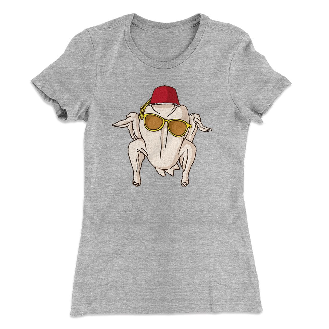 Monica Turkey Head Funny Thanksgiving Women's T-Shirt | Funny Shirt from Famous In Real Life