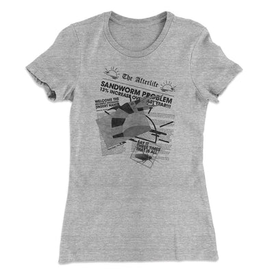 Sandworm Problem Increases Women's T-Shirt Heather Gray | Funny Shirt from Famous In Real Life