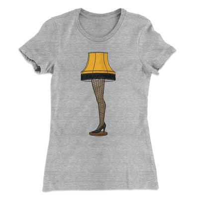 Leg Lamp Women's T-Shirt Heather Gray | Funny Shirt from Famous In Real Life