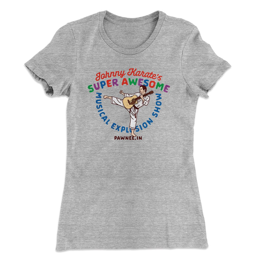 Johnny Karate Women's T-Shirt Heather Gray | Funny Shirt from Famous In Real Life