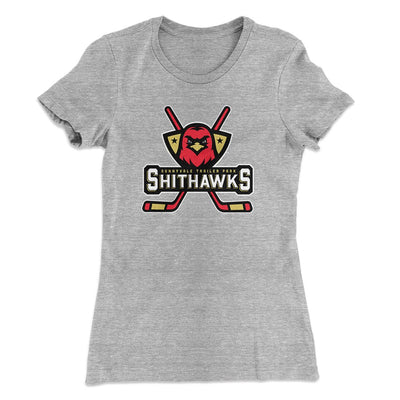 Sunnyvale Shithawks Women's T-Shirt Heather Gray | Funny Shirt from Famous In Real Life