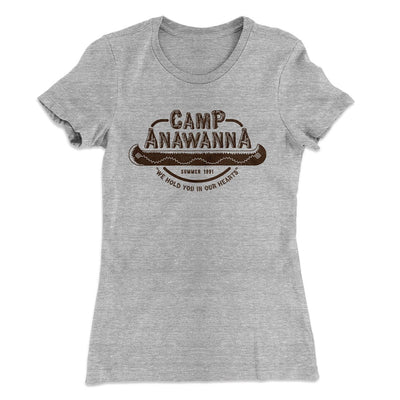 Camp Anawanna Women's T-Shirt Heather Gray | Funny Shirt from Famous In Real Life