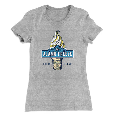 The Alamo Freeze Women's T-Shirt Heather Gray | Funny Shirt from Famous In Real Life
