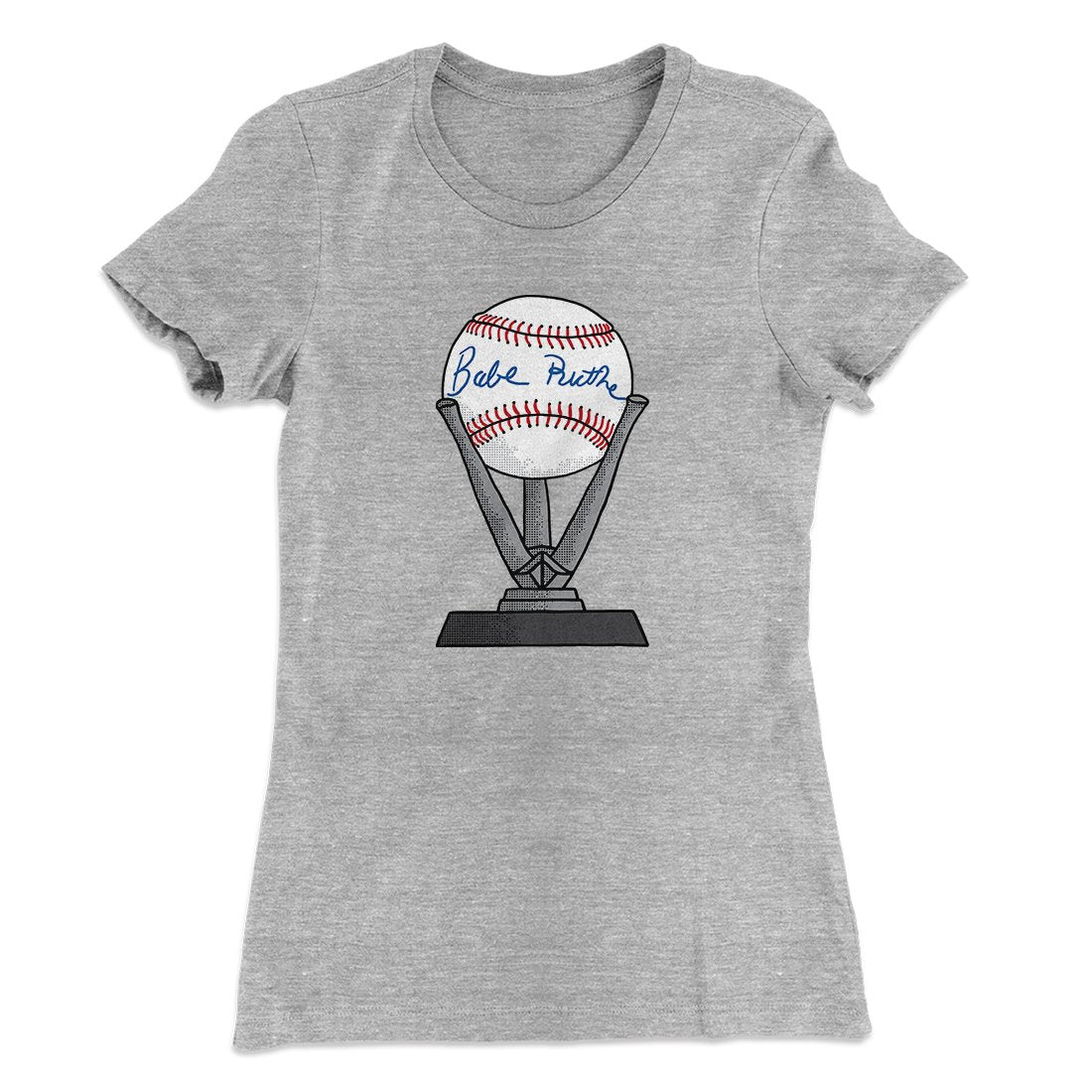 Babe Ruth Signed Ball Women's T-Shirt | Funny Shirt from Famous In Real Life